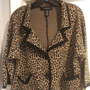 Nine West Leopard print cardigan